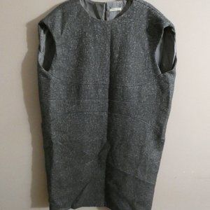 Bottega Veneta Size 46 Gray Wool Cashmere Blend Boxy Oversized Dress